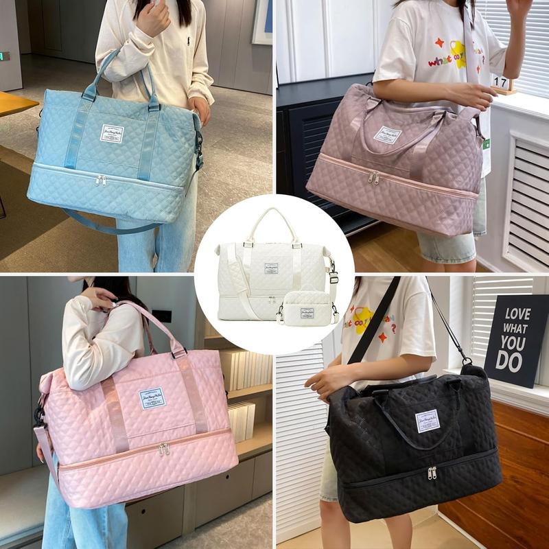 Weekender Bags for Women Travel Duffle Bag with Shoe Compartment Overnight Carry On Duffel Bag Gym Tote Bag with Toiletry Bag