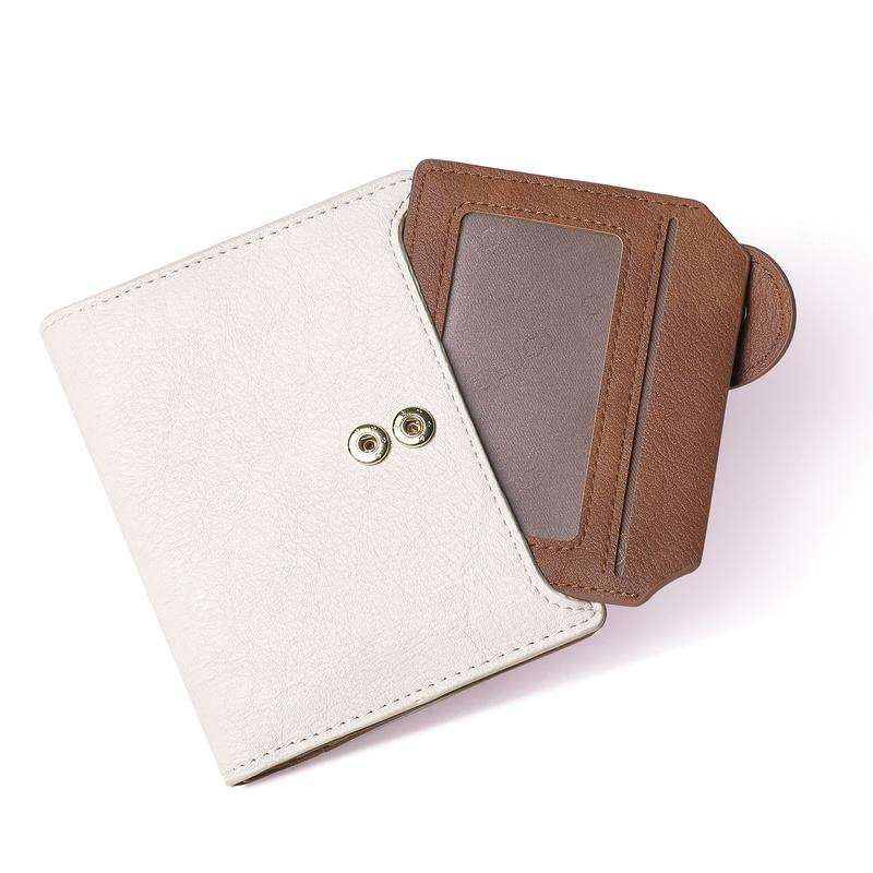 CLUCI Small Wallets for Women RFID Blocking Leather Trifold Compact Credit Card Holder with ID Window Ladies Zipper Coin Purse RFID Credit BlackFriday