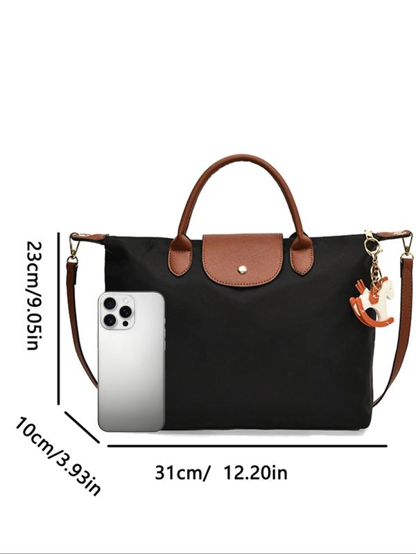 Women's Elegant Solid Color Shoulder Bag, Fashionable Large Capacity Handbag for Work & Daily Used, Casual Trendy Versatile High-quality Daily Commuting Bag