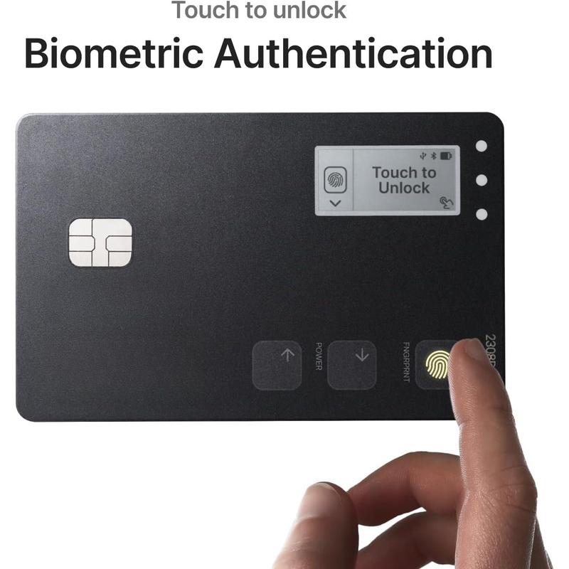 Shield Bio Crypto Hardware Wallet - Secure Biometric Authentication, Cold Storage Card for NFT, Bitcoin, Ethereum, Cardano, ERC20, BEP20, and More