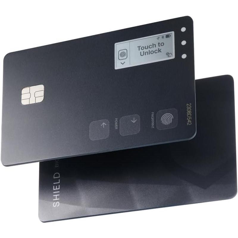 Shield Bio Crypto Hardware Wallet - Secure Biometric Authentication, Cold Storage Card for NFT, Bitcoin, Ethereum, Cardano, ERC20, BEP20, and More