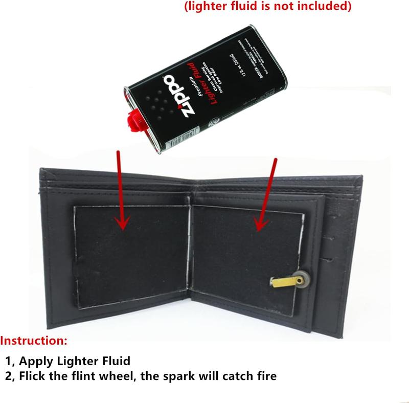 Fire Flaming Wallet, Leather - Men's Leather Wallet