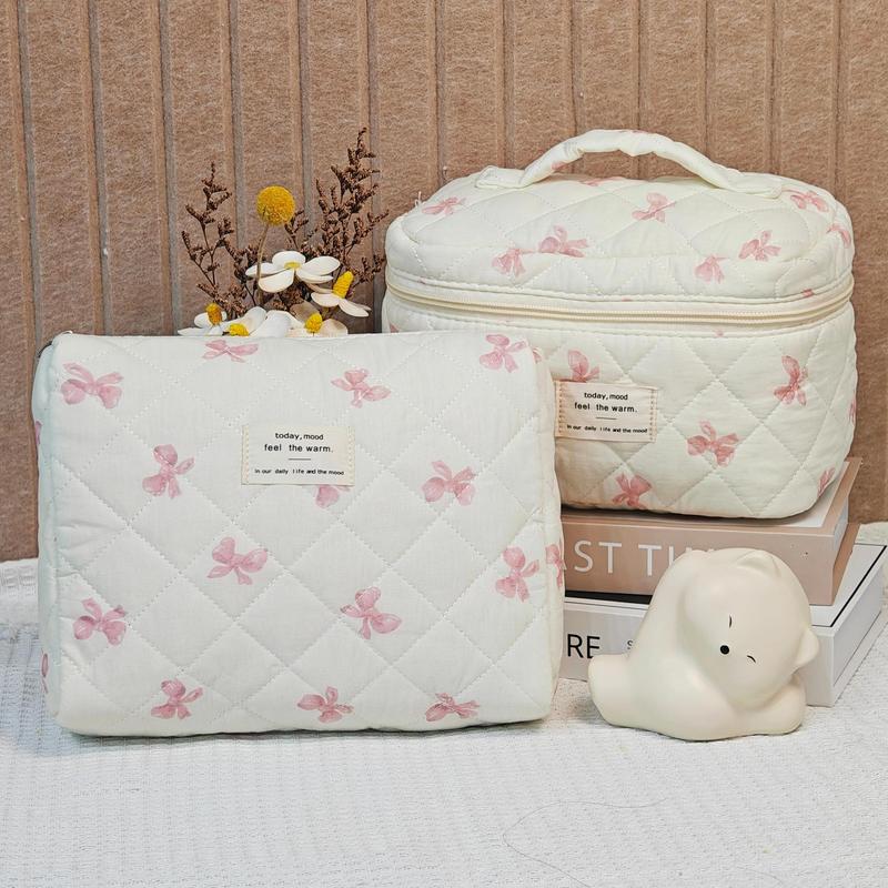 Butterfly Pattern Makeup Bag Set, 7 Counts set Large Capacity Travel Cosmetic Storage Bag, Zipper Makeup Organizer Pouch, Versatile Storage Bag for Travel & Office & Home