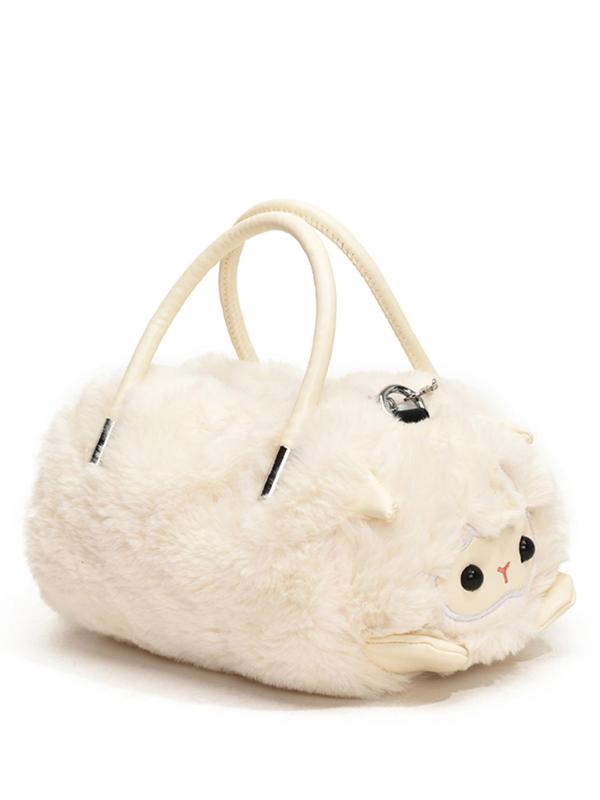 Cute Panda Design Plush Handbag, Fashionable Chain Strap Crossbody Bag for Women & Girls, Casual Trendy Versatile High-quality Daily Commuting Bag