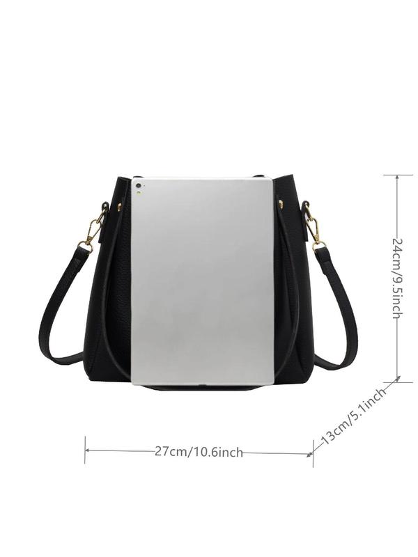 Women's Fashionable Lychee Pattern Handbag, Casual Pu Leather Designer Shoulder Bag for Daily Used, Trendy Versatile High-quality Daily Commuting Bag Unique Everyday Designer Bags