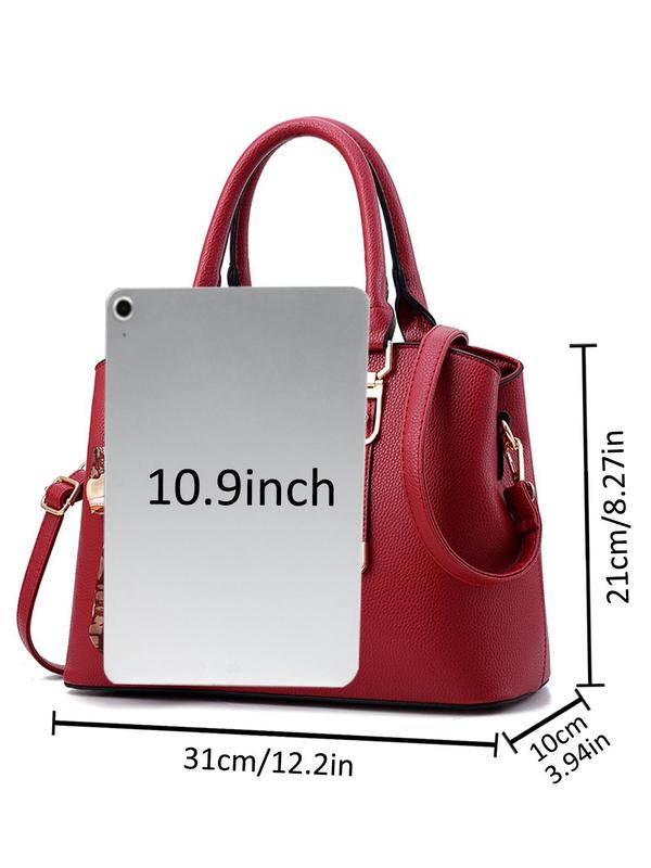 Women's Elegant Solid Color Handbag, Fashionable Pu Leather Crossbody Bag with Pom Pom Charm, Casual Trendy Versatile High-quality Daily Commuting Bag