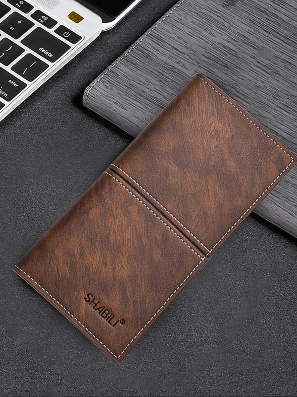 Men's Business Fashion Letters Print Zipper Long Wallet, Simple Multi Card Slot Multi-functional Phone Wallet, Casual Trendy Versatile High-quality Daily Wallet