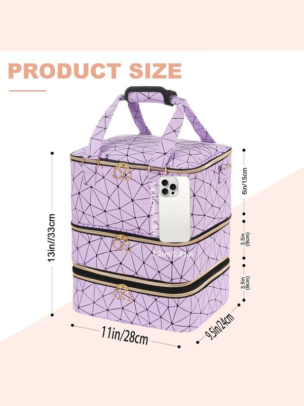 Large Capacity Nail Polish Storage Bag, 3 Layer Nail Polish Detachable  Organizer, Makeup Bag, Cosmetic Bag, Travel Bag, Storage Bag