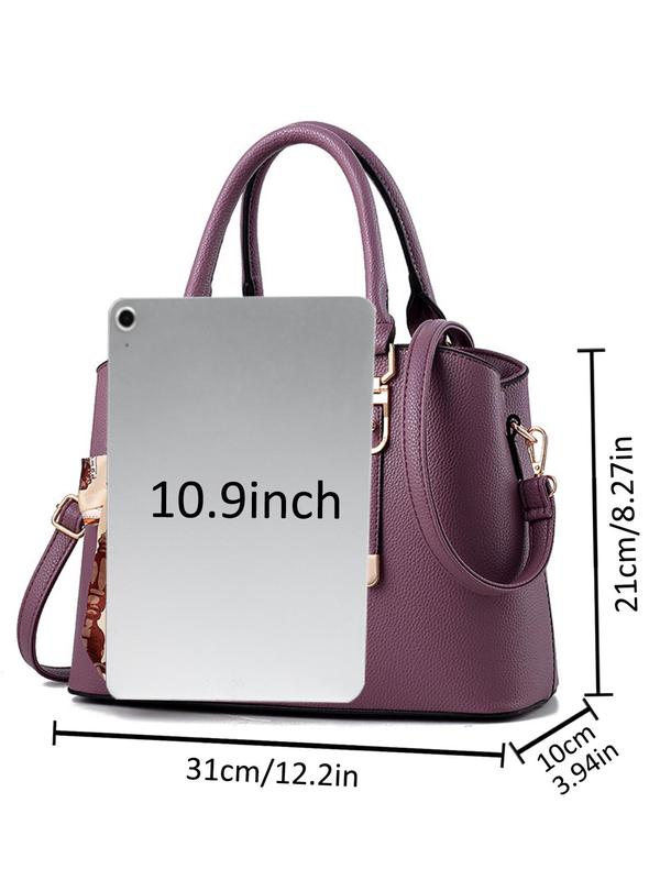 Women's Elegant Solid Color Handbag, Fashionable Pu Leather Crossbody Bag with Pom Pom Charm, Casual Trendy Versatile High-quality Daily Commuting Bag