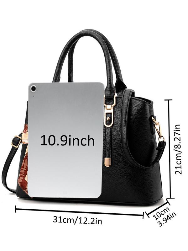 Women's Elegant Solid Color Handbag, Fashionable Pu Leather Crossbody Bag with Pom Pom Charm, Casual Trendy Versatile High-quality Daily Commuting Bag