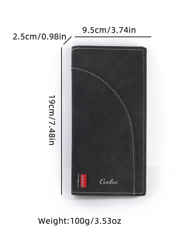 Men's Letter Design Long Wallet, Casual Business Card Holder for Men, Casual Trendy Versatile High-quality Daily Wallet for Birthday Gift