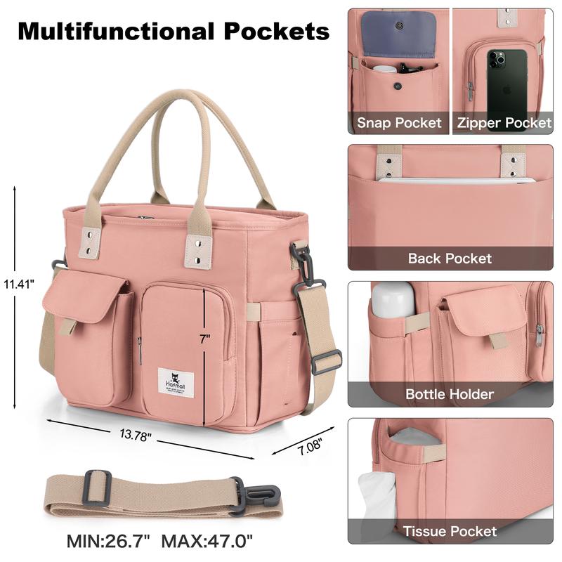 Insulated lunch bag for women, leakproof lunch box for work, oversized lunch tote bag with detachable shoulder strap and side pockets, reusable lunch cooler bag for picnic hiking portable lunch ,For Christmas gift snack  bag