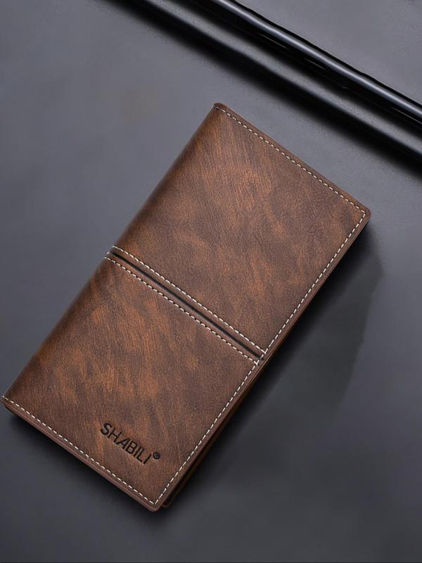 Men's Business Fashion Letters Print Zipper Long Wallet, Simple Multi Card Slot Multi-functional Phone Wallet, Casual Trendy Versatile High-quality Daily Wallet