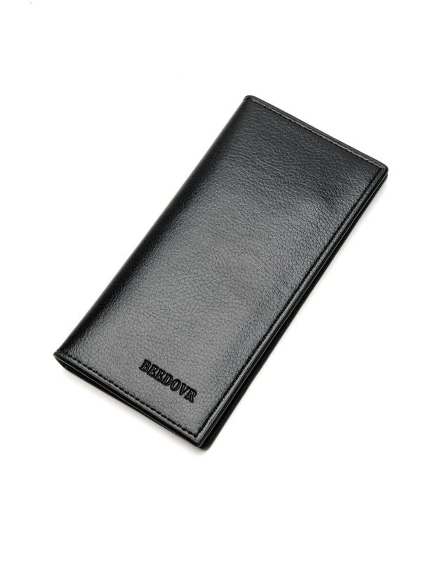 Men's Business Style Letters Print Long Wallet, Multi Card Slot Card Holder, Casual Trendy Wallet for Work & Daily Use