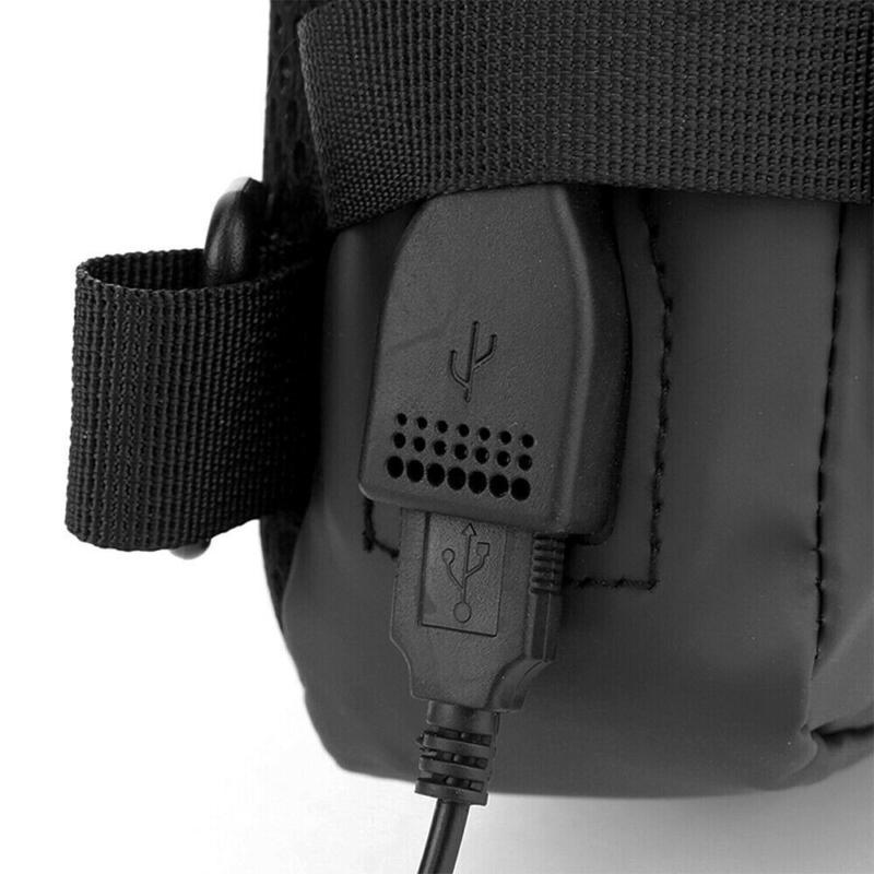 Men's Sling Chest Bag Waterproof Anti-theft Shoulder Crossbody Backpack USB Gift