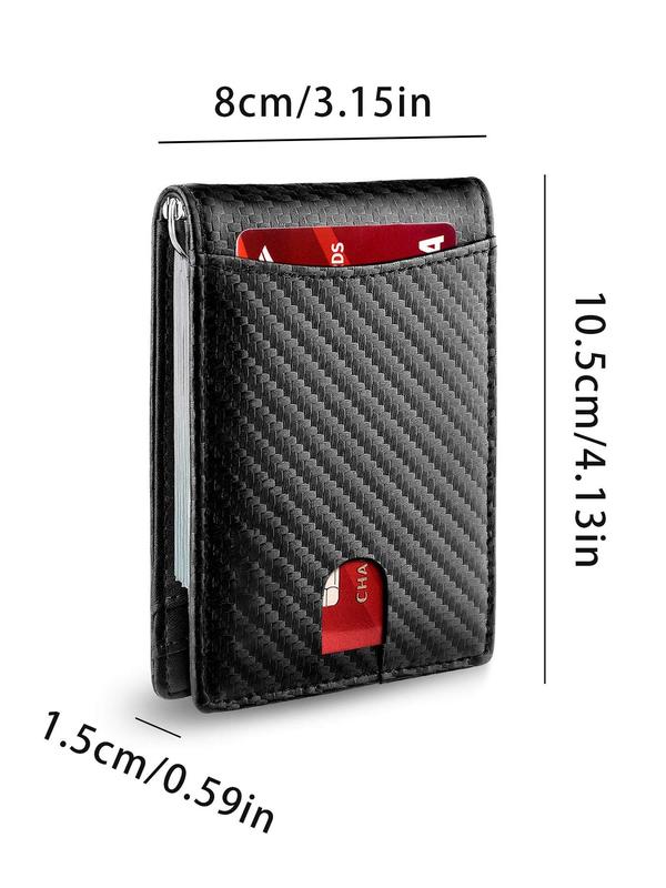 Men's Solid Color Multilayer Cardholder, Plain Casual Pu Leather Short Wallet, Suitable for Carrying Out, Birthday Gift