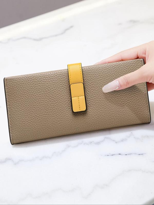 Women's Fashion Bifold Long Wallet,  Casual Card Slots Holder, Pu Leather Zipper Wallet for Daily Used, Casual Trendy Versatile High-quality Daily Commuting Bag