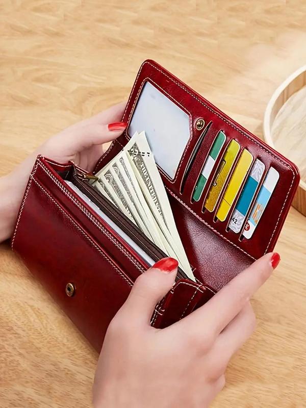 Women's Fashionable Long Wallet, Vintage Style Card Holder, Casual Trendy Versatile High-quality Wallet for Daily Use