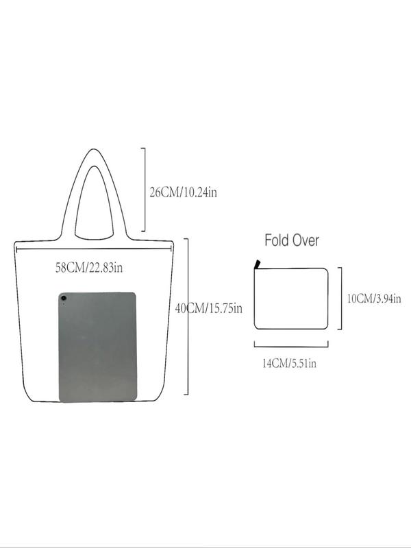 Oil Painting Pattern Tote Bag, Large Capacity Shoulder Bag for Women & Girls, Casual Trendy Versatile Girl Fashionable Shopping Bag