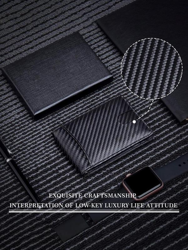 Men's Solid Color Multilayer Cardholder, Plain Casual Pu Leather Short Wallet, Suitable for Carrying Out, Birthday Gift