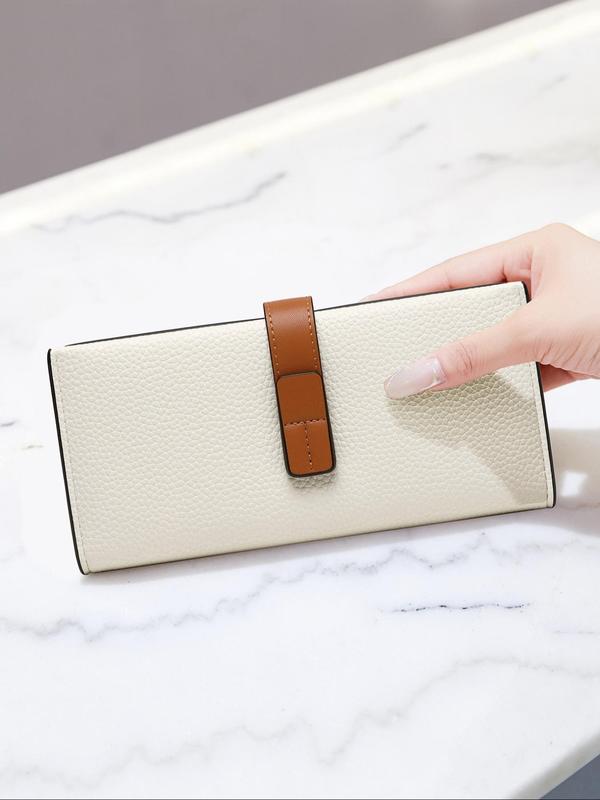 Women's Fashion Bifold Long Wallet,  Casual Card Slots Holder, Pu Leather Zipper Wallet for Daily Used, Casual Trendy Versatile High-quality Daily Commuting Bag