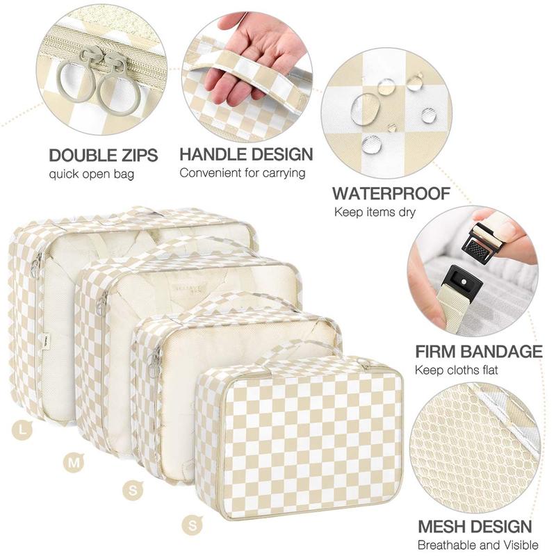 8 Piece Packing Cubes for Suitcases,Packing Cubes with Shoe Bag, Cosmetics Bag, Clothing Bag, Accessories Bags Packing Cubes for Travel Luggage Organizer Women Men