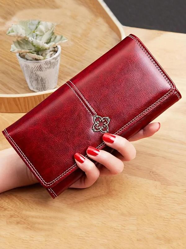 Women's Fashionable Long Wallet, Vintage Style Card Holder, Casual Trendy Versatile High-quality Wallet for Daily Use