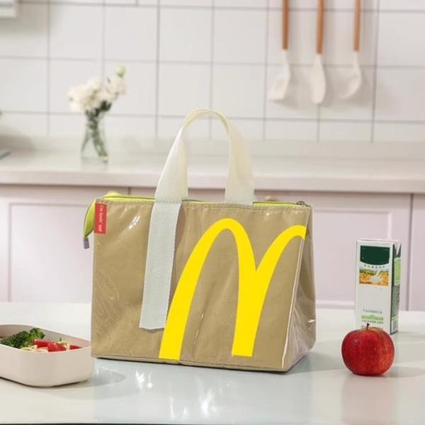 McDonalds Lunch Bag Lunch Box for Women Men Adult with Shoulder Strap Reusable Insulated Lunch Tote Bag Large Capacity Leakproof Cooler Lunch Containers for Work Picnic Camping Travel