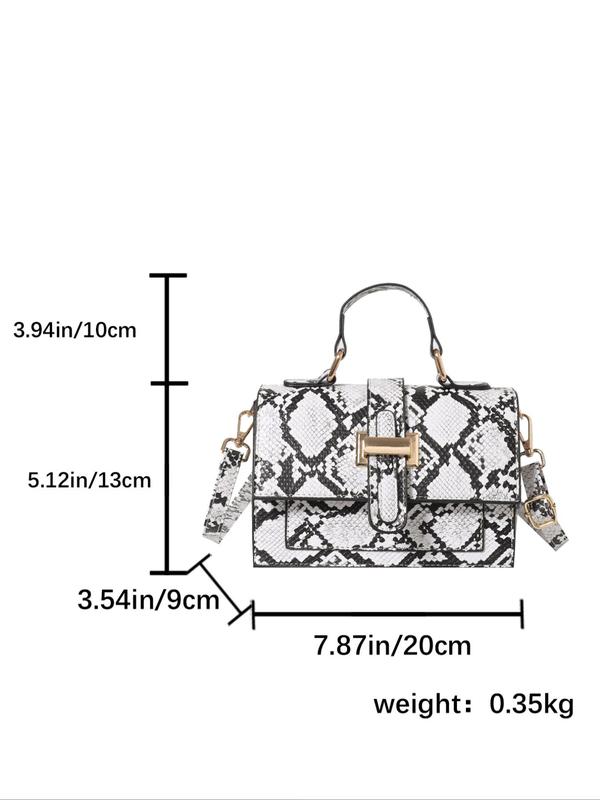 2024 New Fashionable Snakeskin Print Crossbody Bag, Casual Pu Leather Shoulder Bag for Women, Casual Trendy Versatile High-quality Daily Commuting Bag, Girl Fashionable Shopping Bag