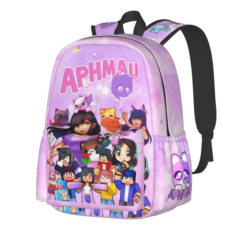 Aphmau Backpack Functional Backpack Cute Backpack Bookbag Casual Lightweight Laptop Backpacks Full Print Backpacks Multifunctional Backpack