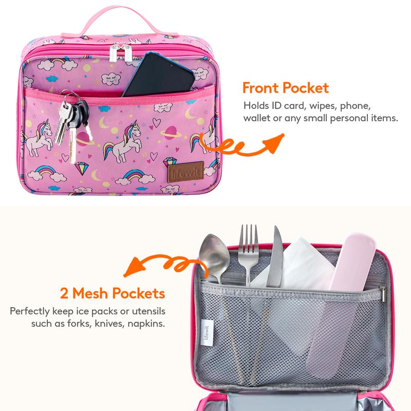 Lifewit Freezable Lunch Box with 2 Removable Gel Ice Packs, Insulated Snack Bag for Boys Girls Men Women, Ideal for School Work Daycare