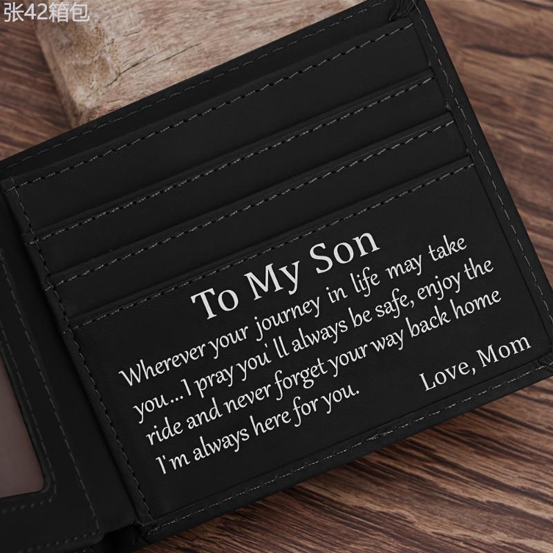 1pc Stylish Men's Wallet, RFID Bifold Wallet, Birthday, Graduation, Christmas Gifts To Son