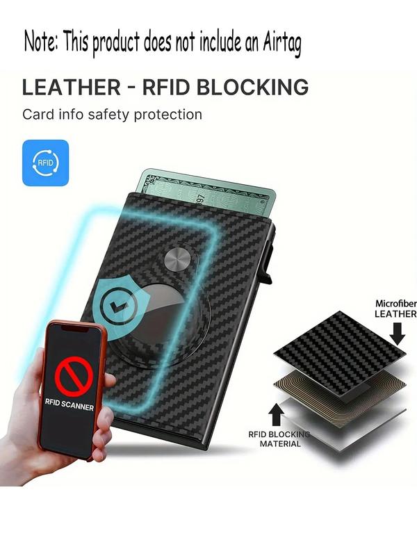 Summer Plain Color Rfld Blocking Card Holder, Wallets for Men, Portable Magnetic Card Holder, Fashionable Wallet for Daily Use, Fall Outfits, Fall Freshness