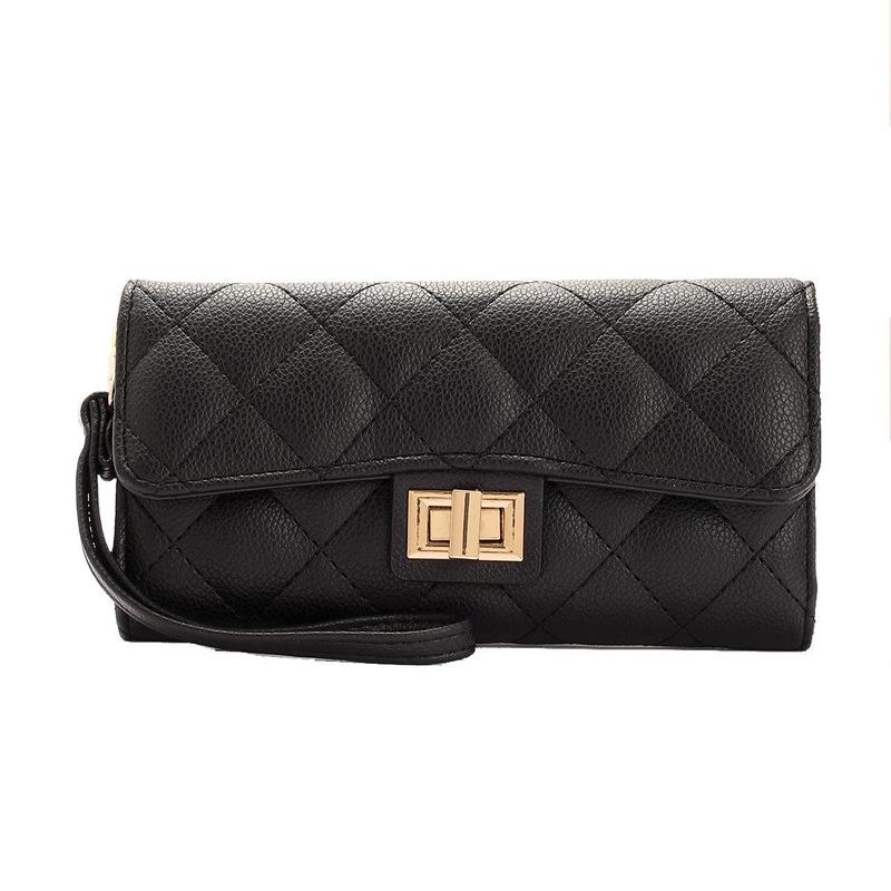 SG SUGU Lyla Small Wallet With Quilted Detailing and Wristlet