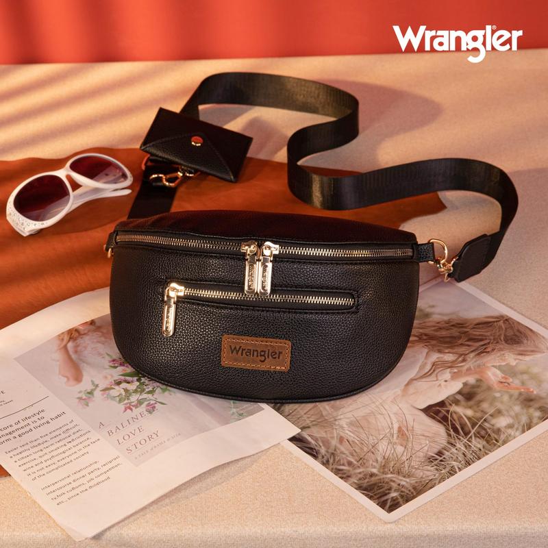 Wrangler Crossbody Bag for Women Cute Fanny Pack Small Belt Chest Waist Bag