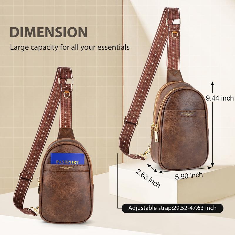 APHISON Sling Bag for Women, Vegan Leather Crossbody Bag, Stylish Chest Bag with Adjustable Strap, Perfect for Cell Phone and Essentials