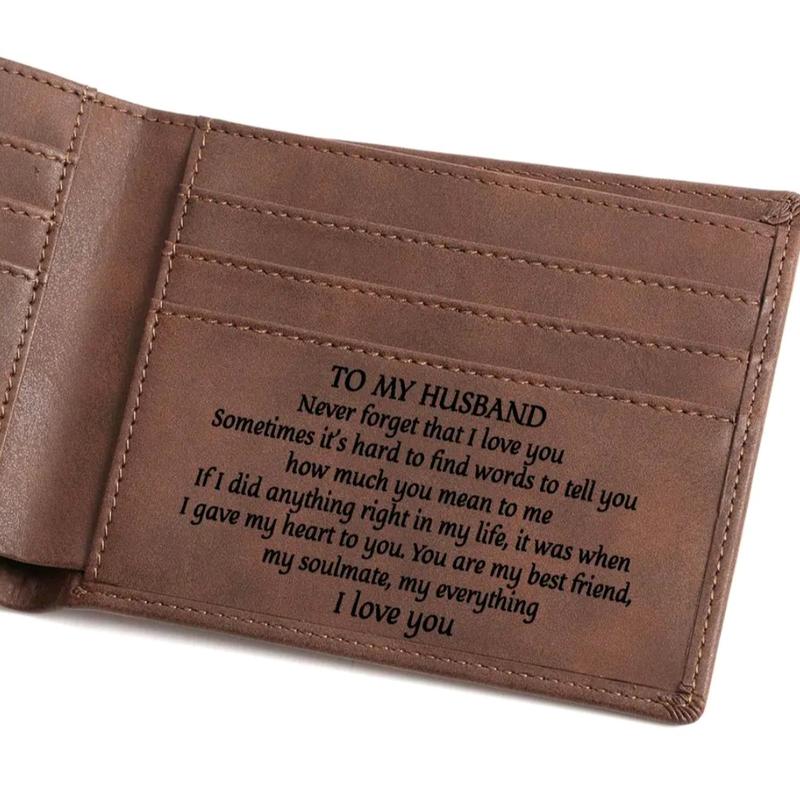 To My Husband, Husband Gift, Anniversary Gift, Mens Wallet, Fathers Day, Novelty Gift