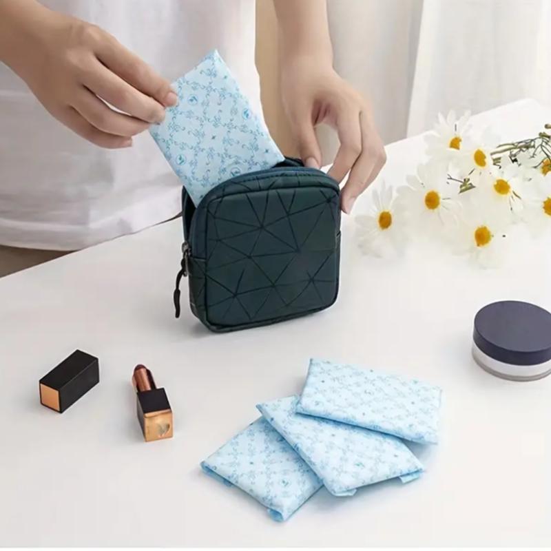 Portable Sanitary Napkin Storage Bag, 1 Count Zipper Makeup Bag, Portable Storage Bag for Outdoor and Travel