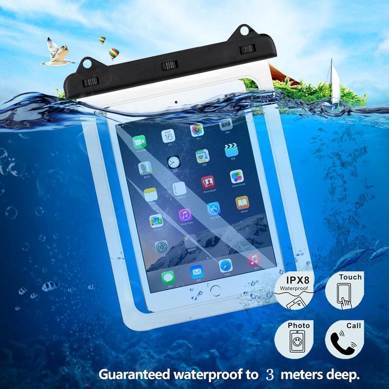 Universal Waterproof, Dry Bag Pouch Suitable for IPad Pro 10.5, New IPad 9.7 2017 2018, IPad Pro 9.7, IPad Air Air 2, Tablets Up To 11.5 Inch (Black)