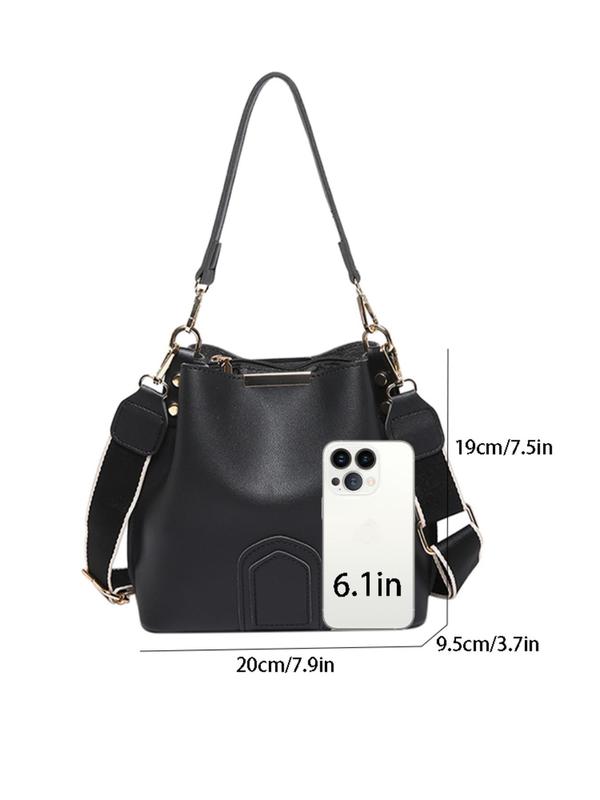 Women's Solid Color Shoulder Bag, Fashionable Versatile Crossbody Bag, Casual Versatile High-quality Daily Commuting Bag, Girl Shopping Bag