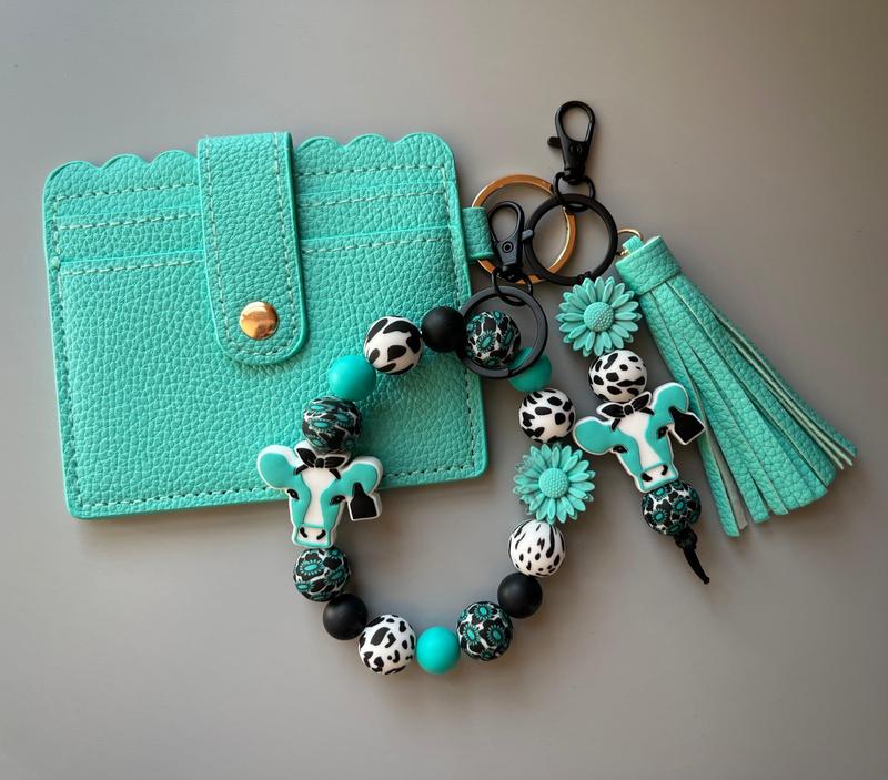 Western Turquoise Cow Wallet Bundle