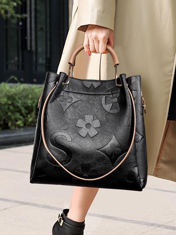 Best-Selling New Cross-Border Women’s Handbag  High-End Embossed Fashion Bag  Large-Capacity Tote