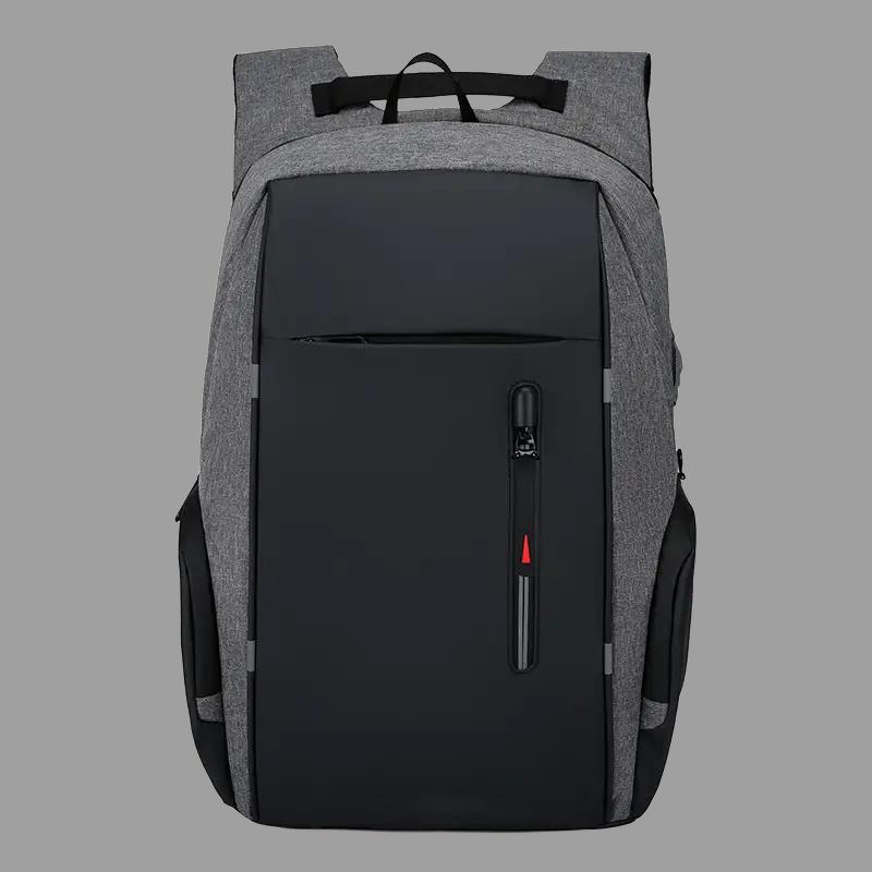 Fast shipping，Anti-Theft Oxford Men'S Sports Backpack with USB Charging Port - Business Commuter Travel Bag, Durable Water-Resistant College School Bookbag for Outdoors, No Wash, ≤36V Operation, Plain Design