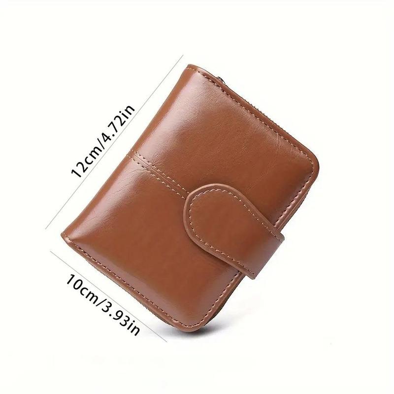 Vintage PU Leather Women's Wallet, Durable Mini Women's Small Short Wallet, Minimalist Wallet for Women & Girl