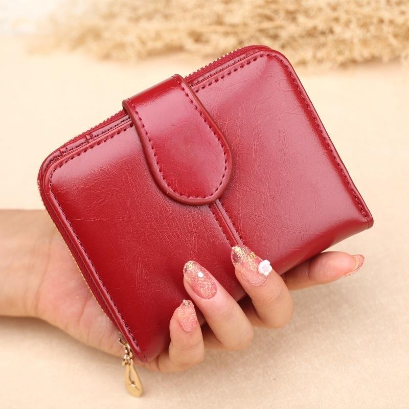 Vintage PU Leather Women's Wallet, Durable Mini Women's Small Short Wallet, Minimalist Wallet for Women & Girl