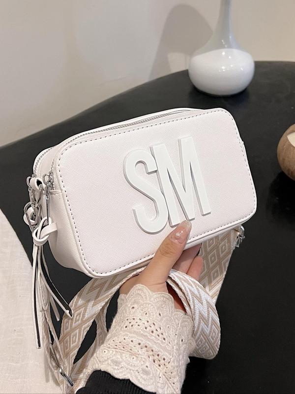 Women's Elegant Letter Design Crossbody Bag, Fashionable Versatile Chain Strap Crossbody Bag, Trendy All-match Crossbody Bag for Daily Use, Work Bags