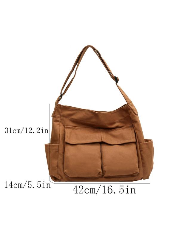 Summer Canvas Tote Crossbody Bags for Women, Lightweight Large Capacity Clean Outfit Casual Shoulder Bag, Messenger Bag for Women & Men, Back To School Bag Gift