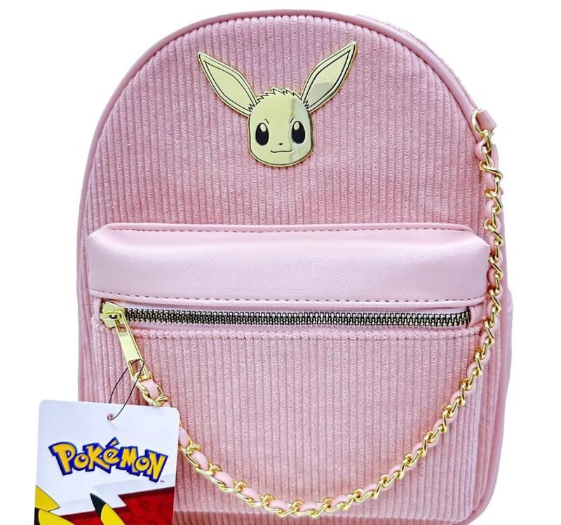 Pokemon Mini Backpack - Pink Corduroy Eevee