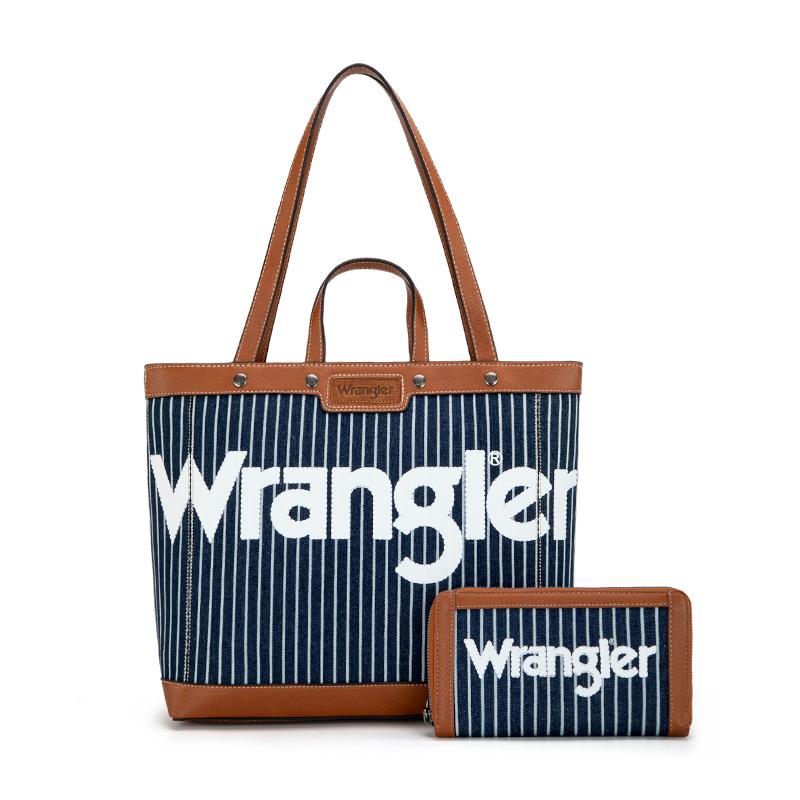 Wrangler Canvas Tote Bag & Crossbody Bag with Top Handle & Clutch Bag Set