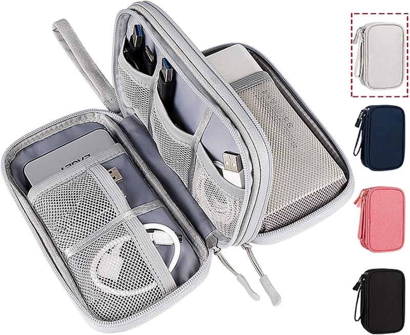 Electronic Organizer Bag, Waterproof Portable Electronic Organizer Travel Accessories Cable Bag Universal Cord Storage Case for Cable Cord Storage, Charging Cable, Cell Phone, Power Bank